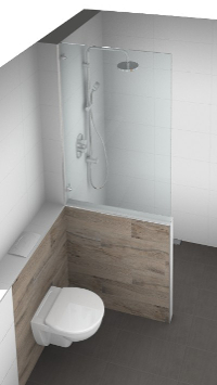 Badplanung - Ursprüngliche 3D Visualisierung vom enstehenden Badezimmer